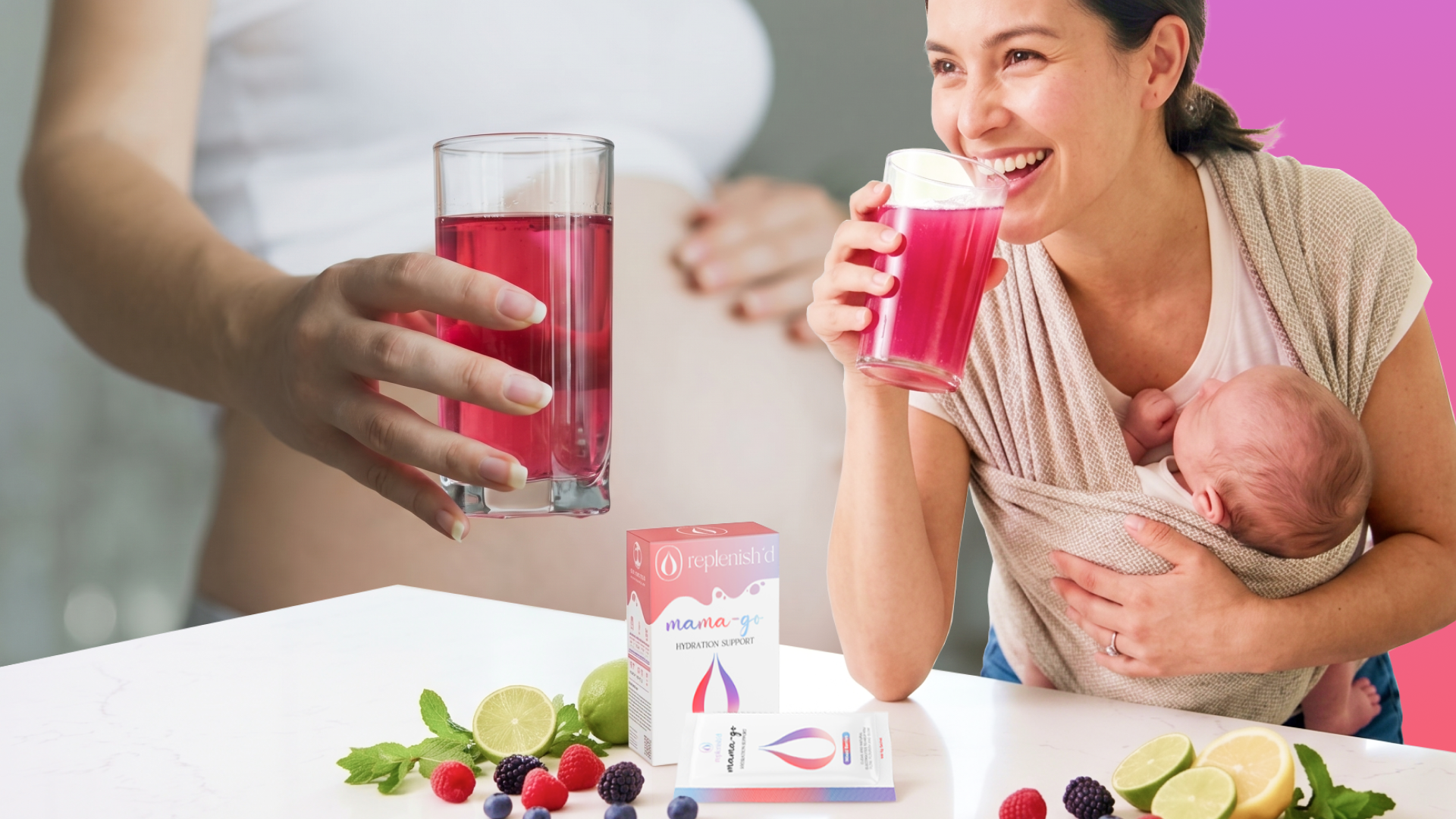 Sugar free hydration drink for pregnancy and breastfeeding