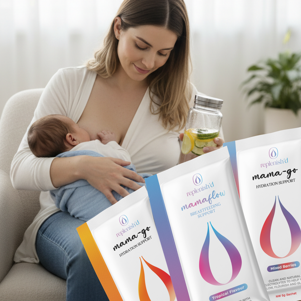 Breastfeeding Electrolytes Bundle | Tropcial, Mixed Berries Replenish'd | Maternal Hydration & Breastfeeding Support
