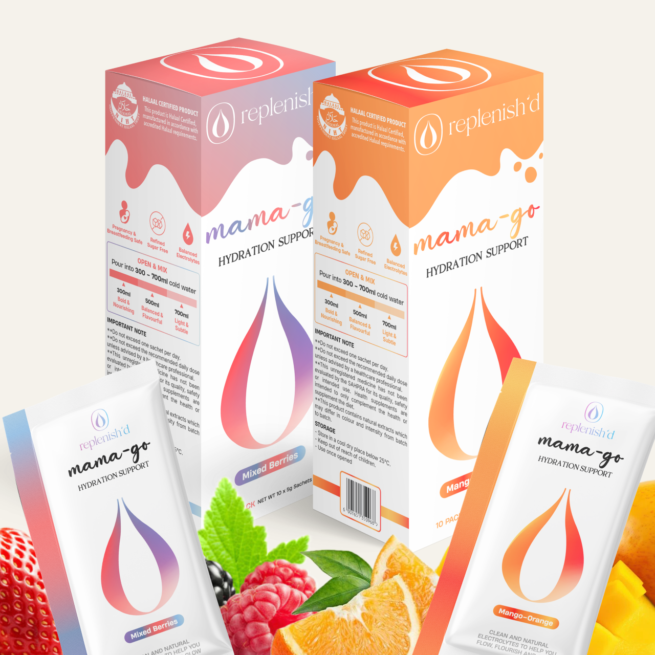 Electrolyte Bundle | Mango Orange & Mixed Berries | Replenish’d